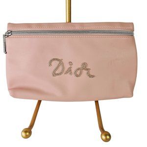 Dior Beaute, Christian Dior Pink Beaded Clutch Make-up Bag Handbag, NWOT